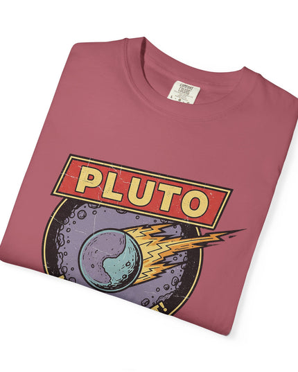 The 'Pluto, Never Forget!' Deco  Unisex Garment-Dyed T-shirt