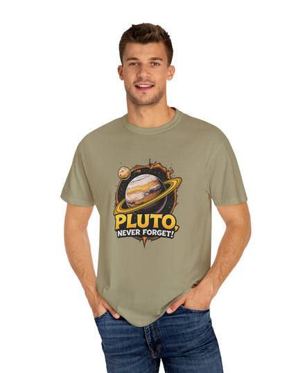 The 'Pluto, Never Forget!' Cart  Unisex Garment-Dyed T-shirt