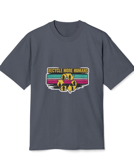 The 'Recycle More Humans' v1 T-Shirt, Eco-Friendly Graphic Tee, Save the Earth Apparel, Sustainable Clothing, Upcycled Materials Shirt