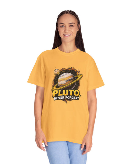 The 'Pluto, Never Forget!' Cart  Unisex Garment-Dyed T-shirt