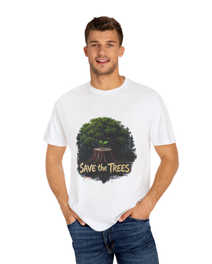 The  'Save The Trees!'  Crying Trees Unisex Garment-Dyed T-shirt