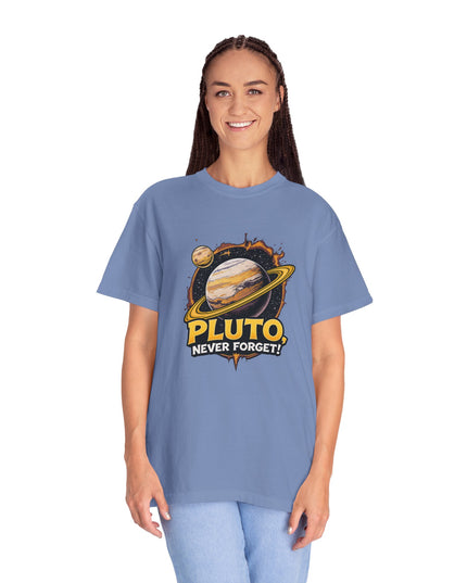 The 'Pluto, Never Forget!' Cart  Unisex Garment-Dyed T-shirt