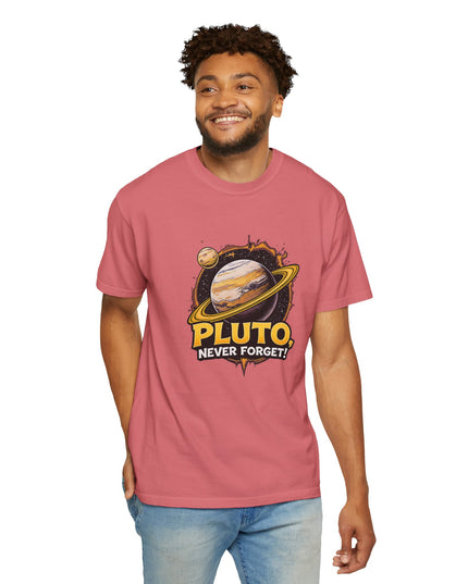 The 'Pluto, Never Forget!' Cart  Unisex Garment-Dyed T-shirt