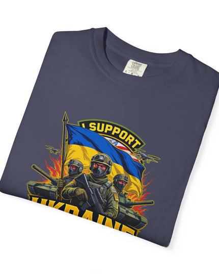 The 'I Support Ukraine!'  Cart,  Unisex Garment-Dyed T-shirt