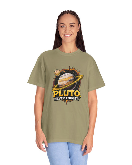 The 'Pluto, Never Forget!' Cart  Unisex Garment-Dyed T-shirt