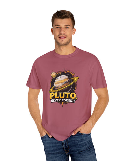 The 'Pluto, Never Forget!' Cart  Unisex Garment-Dyed T-shirt