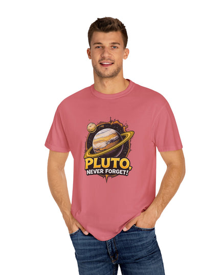 The 'Pluto, Never Forget!' Cart  Unisex Garment-Dyed T-shirt