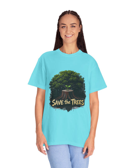 The  'Save The Trees!'  Crying Trees Unisex Garment-Dyed T-shirt