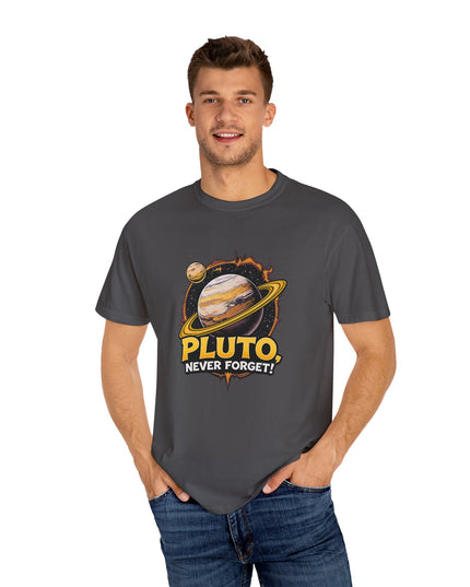 The 'Pluto, Never Forget!' Cart  Unisex Garment-Dyed T-shirt