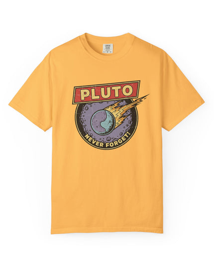 The 'Pluto, Never Forget!' Deco  Unisex Garment-Dyed T-shirt