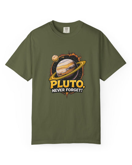 The 'Pluto, Never Forget!' Cart  Unisex Garment-Dyed T-shirt