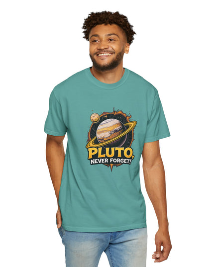 The 'Pluto, Never Forget!' Cart  Unisex Garment-Dyed T-shirt