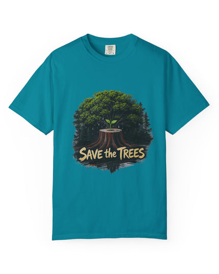 The  'Save The Trees!'  Crying Trees Unisex Garment-Dyed T-shirt