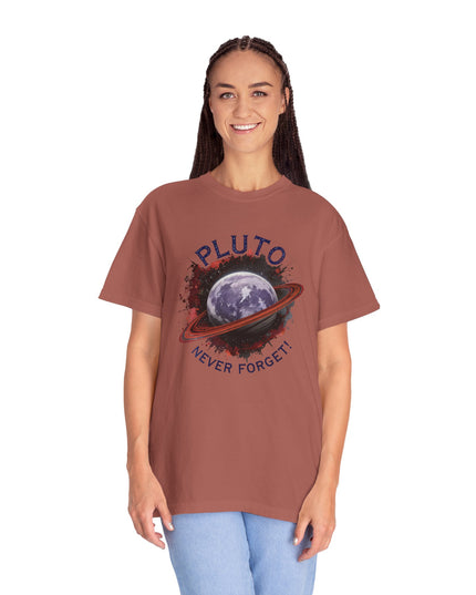 The 'Pluto, Never Forget!' Dram  Unisex Garment-Dyed T-shirt