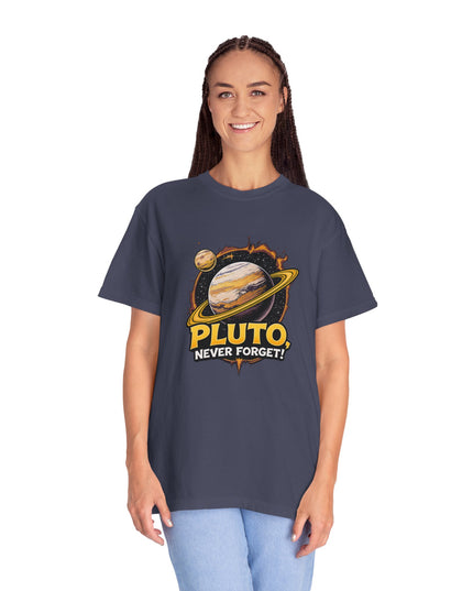 The 'Pluto, Never Forget!' Cart  Unisex Garment-Dyed T-shirt