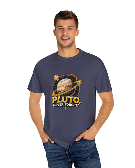 The 'Pluto, Never Forget!' Cart  Unisex Garment-Dyed T-shirt