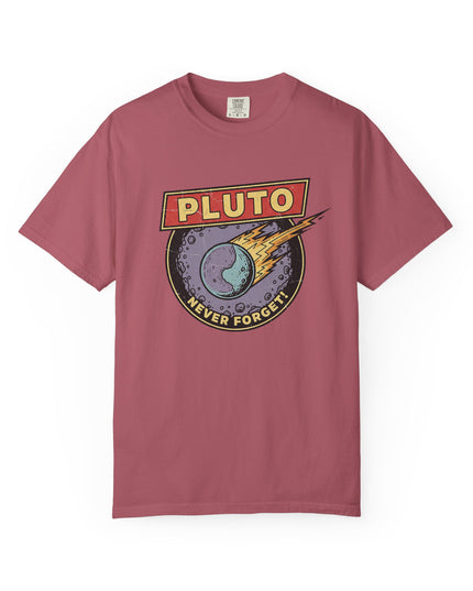 The 'Pluto, Never Forget!' Deco  Unisex Garment-Dyed T-shirt