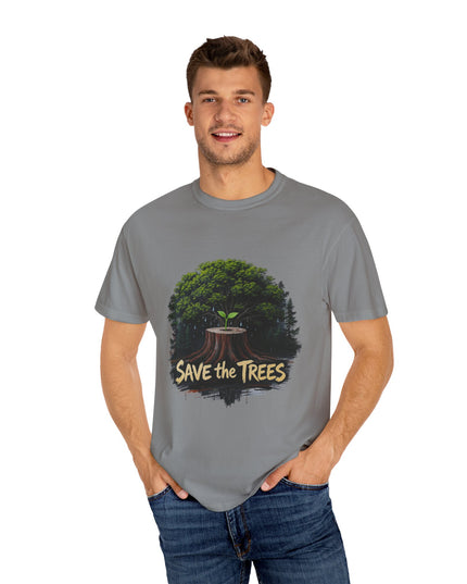 The  'Save The Trees!'  Crying Trees Unisex Garment-Dyed T-shirt