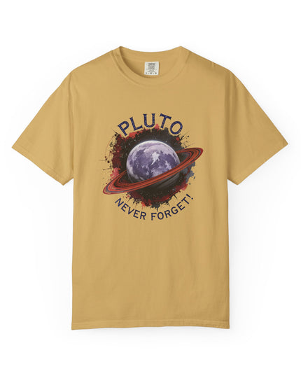 The 'Pluto, Never Forget!' Dram  Unisex Garment-Dyed T-shirt