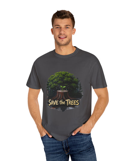 The  'Save The Trees!'  Crying Trees Unisex Garment-Dyed T-shirt