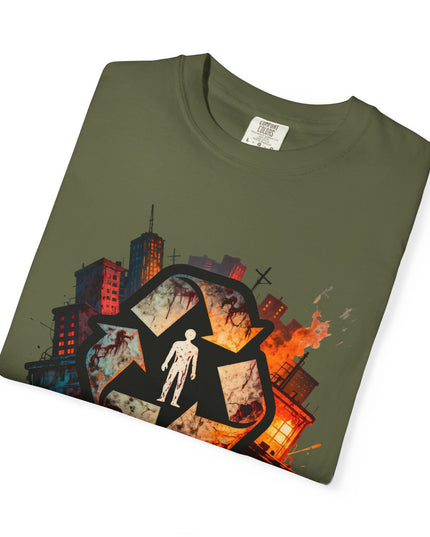 The 'Recycle More Humans!' Urban  Unisex Garment-Dyed T-shirt