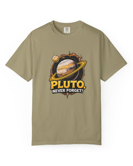 The 'Pluto, Never Forget!' Cart  Unisex Garment-Dyed T-shirt