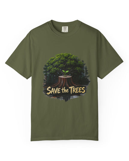 The  'Save The Trees!'  Crying Trees Unisex Garment-Dyed T-shirt
