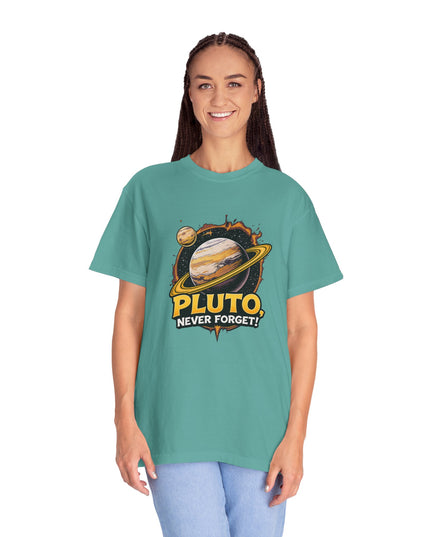 The 'Pluto, Never Forget!' Cart  Unisex Garment-Dyed T-shirt