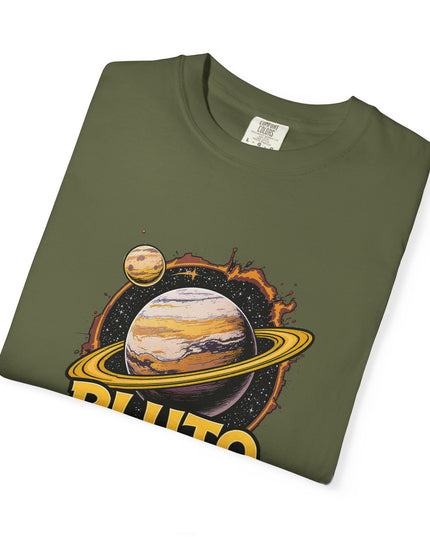 The 'Pluto, Never Forget!' Cart  Unisex Garment-Dyed T-shirt