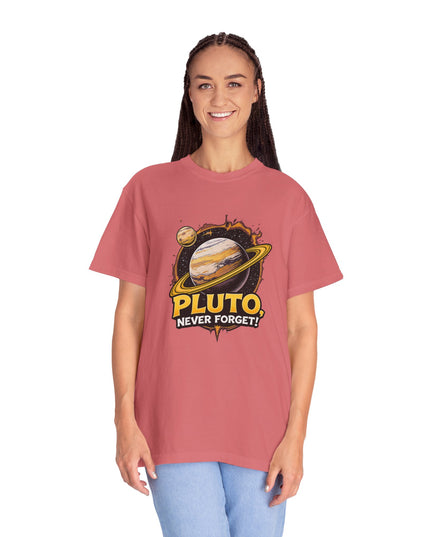 The 'Pluto, Never Forget!' Cart  Unisex Garment-Dyed T-shirt
