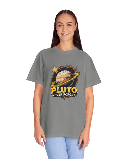 The 'Pluto, Never Forget!' Cart  Unisex Garment-Dyed T-shirt