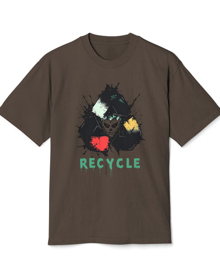 The 'Recycle More Humans' v2 T-Shirt, Eco-Friendly Graphic Tee, Save the Earth Apparel, Sustainable Clothing, Upcycled Materials Shirt
