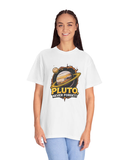 The 'Pluto, Never Forget!' Cart  Unisex Garment-Dyed T-shirt