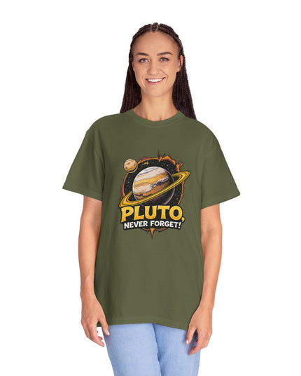 The 'Pluto, Never Forget!' Cart  Unisex Garment-Dyed T-shirt