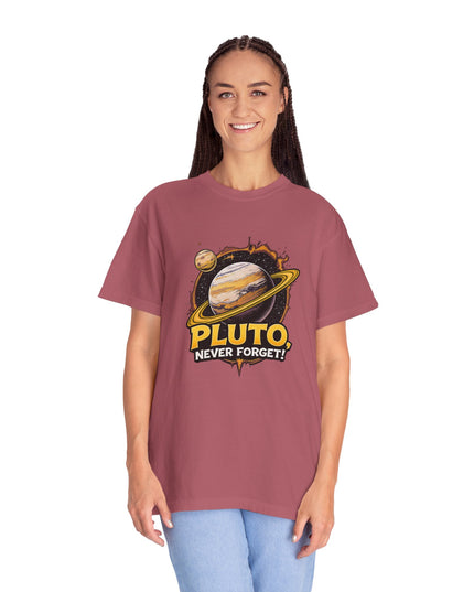 The 'Pluto, Never Forget!' Cart  Unisex Garment-Dyed T-shirt