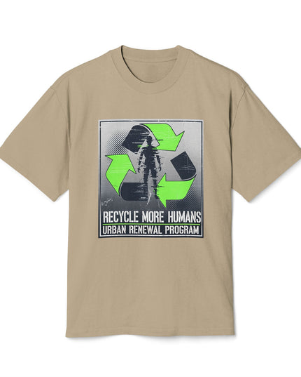 The 'Recycle More Humans' v2 T-Shirt, Eco-Friendly Graphic Tee, Save the Earth Apparel, Sustainable Clothing, Upcycled Materials Shirt