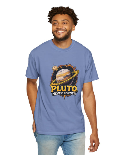 The 'Pluto, Never Forget!' Cart  Unisex Garment-Dyed T-shirt