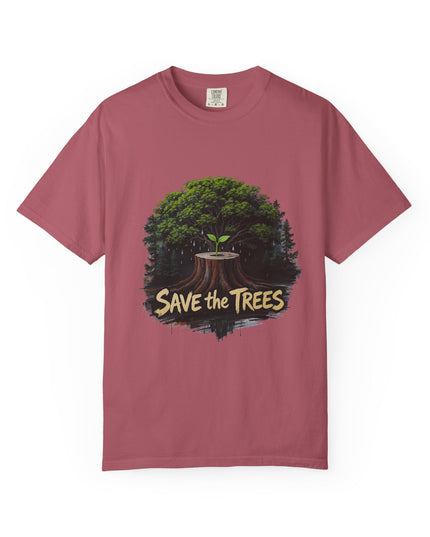 The  'Save The Trees!'  Crying Trees Unisex Garment-Dyed T-shirt