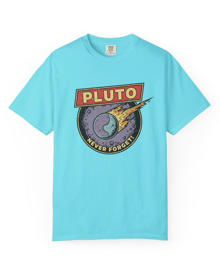 The 'Pluto, Never Forget!' Deco  Unisex Garment-Dyed T-shirt