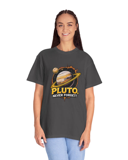 The 'Pluto, Never Forget!' Cart  Unisex Garment-Dyed T-shirt
