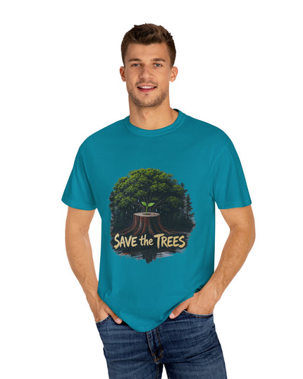 The  'Save The Trees!'  Crying Trees Unisex Garment-Dyed T-shirt
