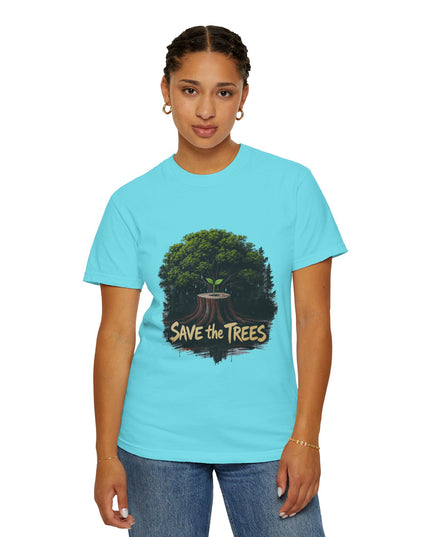 The  'Save The Trees!'  Crying Trees Unisex Garment-Dyed T-shirt