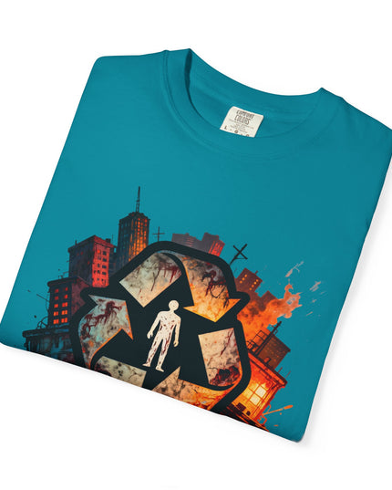 The 'Recycle More Humans!' Urban  Unisex Garment-Dyed T-shirt