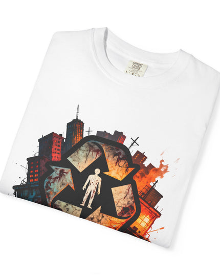 The 'Recycle More Humans!' Urban  Unisex Garment-Dyed T-shirt