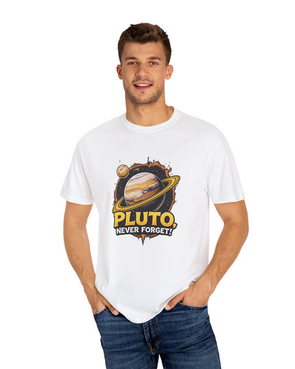 The 'Pluto, Never Forget!' Cart  Unisex Garment-Dyed T-shirt