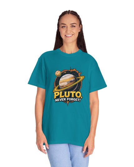 The 'Pluto, Never Forget!' Cart  Unisex Garment-Dyed T-shirt