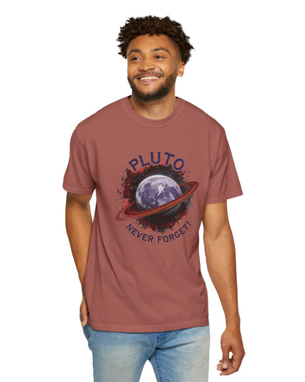 The 'Pluto, Never Forget!' Dram  Unisex Garment-Dyed T-shirt