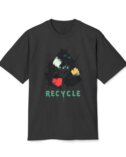 The 'Recycle More Humans' v2 T-Shirt, Eco-Friendly Graphic Tee, Save the Earth Apparel, Sustainable Clothing, Upcycled Materials Shirt