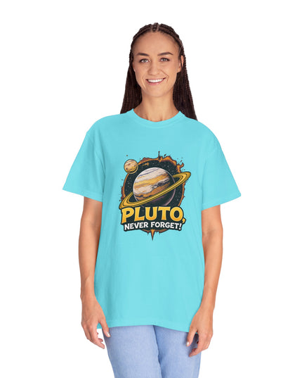 The 'Pluto, Never Forget!' Cart  Unisex Garment-Dyed T-shirt