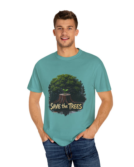 The  'Save The Trees!'  Crying Trees Unisex Garment-Dyed T-shirt